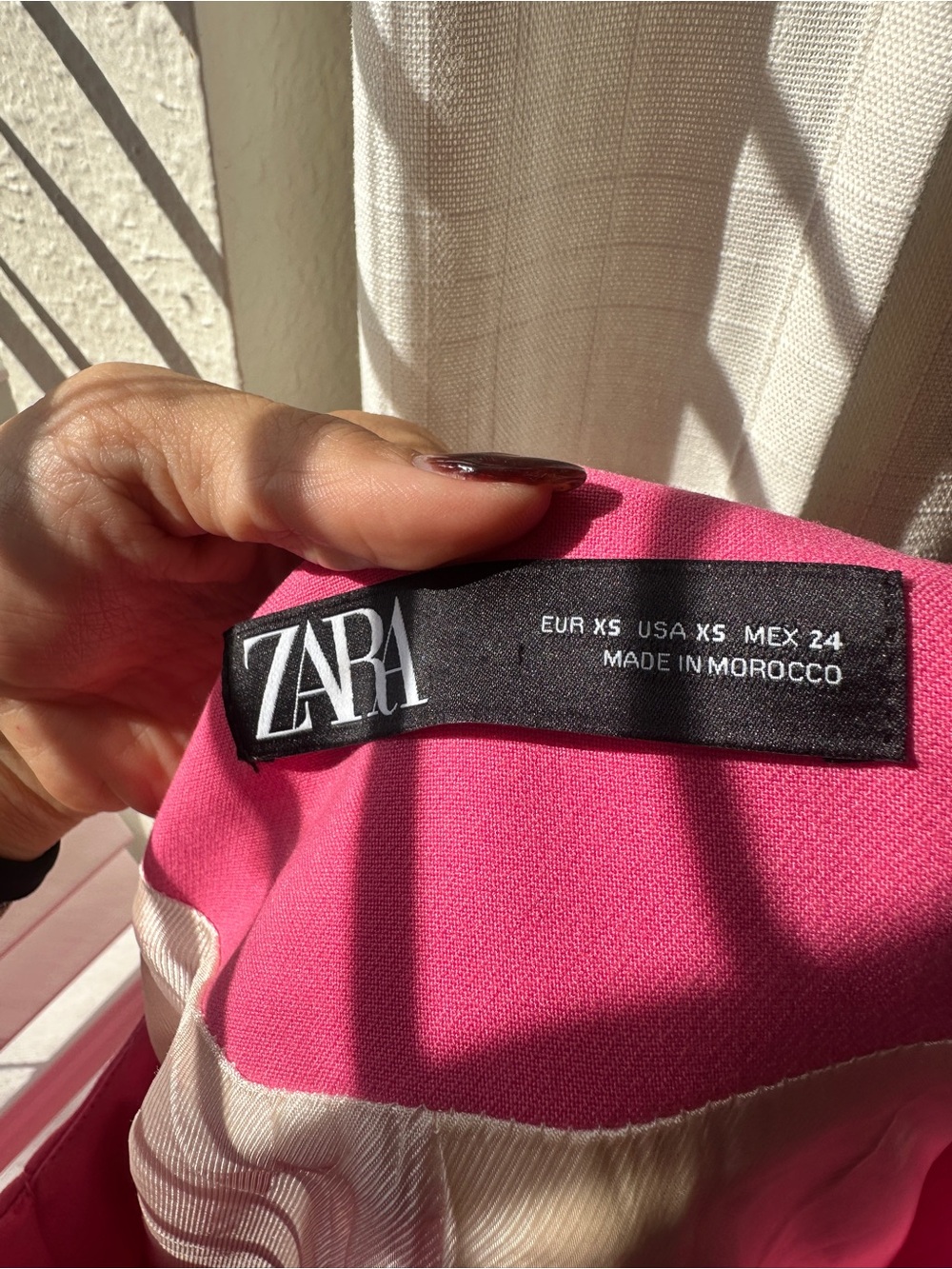Zara Hot Pink Belted Blazer Coat - Picture 3 of 3